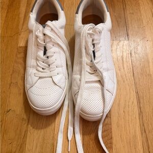 Universal Thread White and Blue Perforated Sneakers